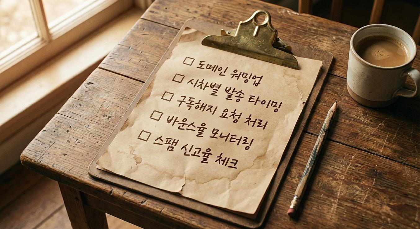 콜드메일 운영에 필요한 체크리스트 인포그래픽