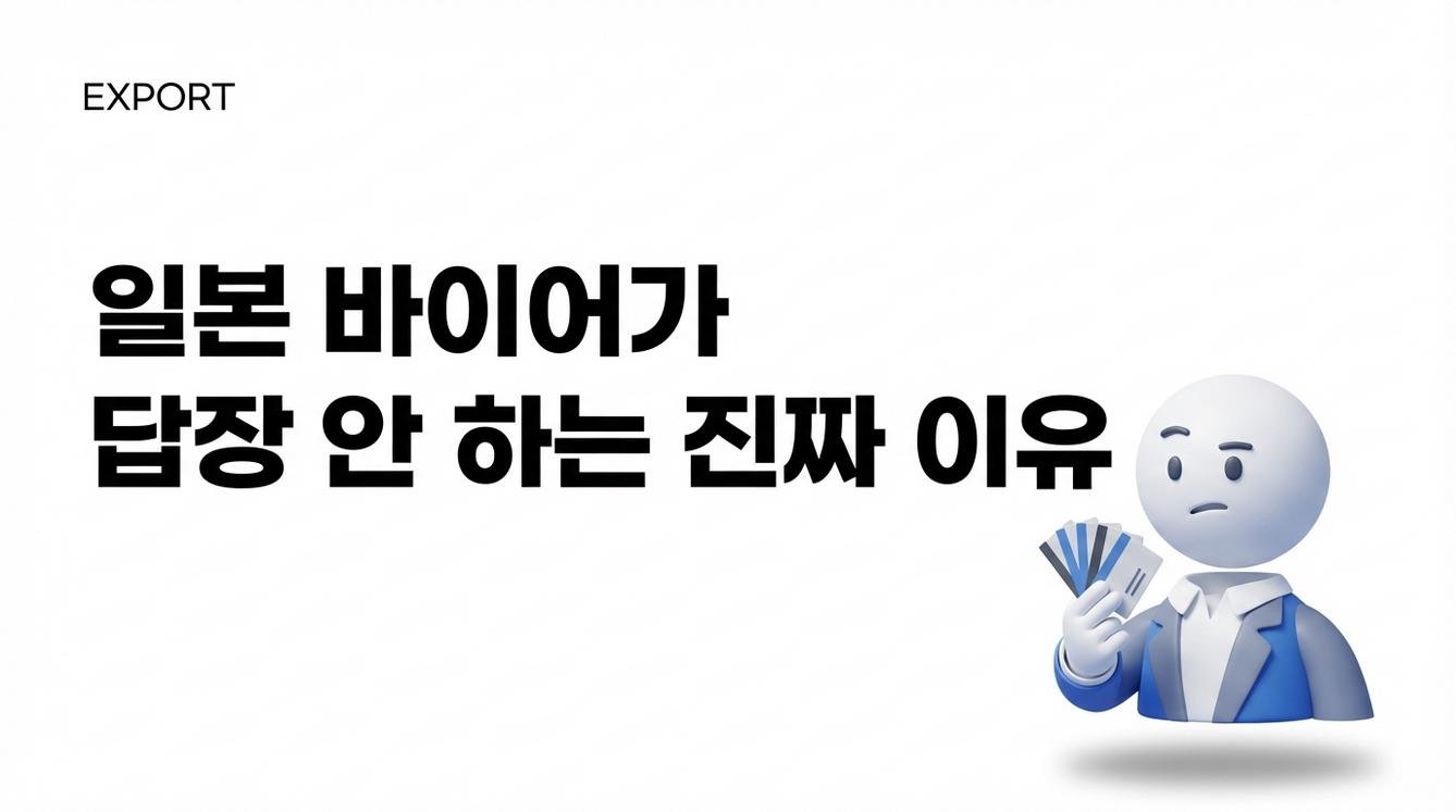 일본 바이어 리스트를 확보했는데, 메일을 보내도 답이 없습니다. 문제는 리스트가 아닙니다. 일본 바이어는 '연락처'가 아니라 **'이 업체와 거래해도 괜찮은가'를 먼저 검증**합니다. 그리고 2025년, 그 검증 기준이 더 까다로워졌습니다. 이 글에서는 일본 바이어가 답장하지 않는 구조적 원인 3가지, 2025년 바뀐 일본 통관·문서 규정이 미팅 전환에 미치는 영향, 그리고 작은 제조사가 '첫 미팅' 확률을 높이는 실행 채널까지 정리합니다. --- ## 리스트는 있는데 왜 답이 없을까? "좋은 바이어 리스트만 있으면 된다." 많은 제조사가 이렇게 생각합니다. 전시회에서 명함을 모으고, 데이터베이스를 구매하고, 링크드인에서 담당자를 찾습니다. 그런데 메일을 보내면 답이 없습니다. 여기서 대부분 '메일 제목이 문제일까?', '영어가 어색했나?' 같은 질문을 합니다. 하지만 일본 바이어가 답장하지 않는 이유는 조금 다른 곳에 있습니다. 일본은 연락처보다 **'이 업체와 거래해도 괜찮은가'를 먼저 검증**하는 구조입니다. 그렇다면 일본 바이어가 검증하는 기준은 무엇일까요? [이미지1: 인포그래픽으로 구성하며, 한국 제조사가 일본 바이어에게 콜드메일을 보내는 과정과 일본 바이어 입장에서의 검증 단계를 시각화] --- ## 가격보다 먼저 검토되는 것: '누가 보증하느냐' 일본 공급망은 '케이레츠(keiretsu)' 스타일로 알려져 있습니다. 케이레츠란 일본 특유의 기업 간 수직적·수평적 결속 구조입니다. 오래 거래한 파트너를 유지하고, 새로운 업체를 쉽게 들이지 않습니다. 안전과 신뢰를 최우선으로 두는 문화입니다. 이 구조에서 바이어 담당자 입장을 생각해 보세요. 새로운 거래처를 선정했는데 문제가 생기면? 책임은 담당자 본인에게 돌아옵니다. 제품 결함, 납기 지연, 통관 문제—어느 하나라도 터지면 담당자의 커리어에 흠집이 납니다. 그래서 일본 바이어는 **'누가 보증하느냐', '누가 동행하느냐'**를 가격보다 먼저 검토합니다. 콜드메일이 안 먹히는 이유가 여기 있습니다. 문제는 메일 '내용'이 아닙니다. **보증 신호가 없다**는 것이 문제입니다. --- ## 2025년, 일본이 더 촘촘해졌다 상황이 더 어려워졌습니다. 2025년 10월 12일부터 일본 수입신고에 추가 필드가 요구됩니다. 배송지 정보, eCommerce cargo 플래그, 플랫폼명 기재가 필수입니다. 미기재하거나 오류가 있으면 통관 지연, 반려, 페널티 리스크가 생깁니다. 의료기기 같은 특정 카테고리는 더 까다롭습니다. STED(Summary Technical Documentation), QMS(품질관리시스템) 같은 '문서 묶음'이 거래의 전제조건입니다. 서류가 준비되지 않으면 미팅 자체가 성사되지 않습니다. [이미지2: 인포그래픽으로 구성하며, 2025년 10월 일본 수입신고 변경사항(추가 필드, 전자 포털, 전자서명)을 타임라인 형태로 정리] 정리하면 이렇습니다. 예전에는 "제품 좋아요, 한번 만나서 얘기해요"가 가능했습니다. 지금은 **미팅 전에 '서류·프로세스 준비도'가 신뢰를 대체**합니다. 준비되지 않은 업체와는 미팅 일정조차 잡지 않습니다. --- ## 가격표 말고, 이것부터 준비하세요 그래서 뭘 준비해야 미팅이 잡힐까요? 일본 바이어가 확인하는 것은 가격이나 카탈로그가 아닙니다. **'온보딩 패키지'**입니다. 온보딩 패키지란 거래를 시작할 때 필요한 서류와 체계를 묶은 것입니다. 구체적으로는 세 가지입니다. 첫째, **문서 준비도**. 통관 필드, 인증서, 품질시스템 문서가 갖춰져 있는지. 둘째, **클레임 대응 체계**. 문제가 생겼을 때 어떻게 처리하는지 프로세스가 있는지. 셋째, **납기 안정성 증빙**. 약속한 날짜에 물건을 보낼 수 있다는 기록이 있는지. 2025년 10월부터는 전자 포털 기반 제출과 전자서명이 표준화됩니다. 종이 서류를 스캔해서 보내던 방식은 더 이상 통하지 않습니다. 작은 제조사도 '형식 맞추기'가 성패를 가릅니다. 규모가 작아서 안 되는 게 아닙니다. 형식을 맞추지 않아서 기회가 닫히는 겁니다. [이미지3: 체크리스트 형태로 구성하며, 일본 바이어가 확인하는 온보딩 패키지 항목(문서 준비도, 클레임 대응 체계, 납기 안정성 증빙)을 정리] --- ## 대량 콜드메일은 왜 안 먹힐까? 여기까지 읽으면 의문이 생깁니다. "그러면 대량으로 메일을 더 많이 보내면 되지 않나?" 안타깝지만 일본에서는 역효과입니다. 일본형 거래에서 '첫 미팅'을 여는 핵심은 **소개와 검증이 내장된 채널**입니다. 누군가가 보증해 주거나, 검증된 플랫폼을 통해 연결되어야 담당자가 상사에게 "이 업체 만나봐도 될 것 같습니다"라고 말할 수 있습니다. 활용할 수 있는 실행 채널이 있습니다. KITA 해외지부에서는 전시상담회, 바이어 알선, 유망 바이어 초청 프로그램을 운영합니다. 협회가 중간에서 검증 역할을 해주기 때문에 바이어 입장에서 리스크가 줄어듭니다. KITA 멤버십을 활용하면 해외기업정보 실시간 조회, 신용정보 확인, 거래처 소싱이 가능합니다. [이미지4: KITA 해외지부와 멤버십 서비스를 활용한 바이어 연결 프로세스를 플로우차트 형태로 시각화] 핵심은 이겁니다. 협회나 기관의 **'검증·소개' 기능이 보증 신호 역할**을 합니다. 콜드메일에는 없는 신뢰가 여기에 있습니다. --- ## 검증된 타겟에게 도달하는 또 다른 방법 위 채널들의 공통점이 있습니다. **리스트 품질(검증)을 올려서 불필요한 접촉비용을 줄인다**는 것입니다. 100곳에 메일을 뿌리는 게 아니라, 가능성 있는 10곳에 제대로 접근하는 방식입니다. 같은 맥락에서 린다 플러스가 해결하는 것도 이 문제입니다. AI가 190개국 시장 데이터를 분석해서 '구매 시그널'이 있는 타겟 그룹만 선별합니다. 바이어의 업종, 직책, 관심사를 분석해서 니즈를 공략하는 메일을 자동으로 생성합니다. 일반 콜드메일 대비 약 4배 높은 오픈율(최대 45.43%)을 기록한 사례도 있습니다. "리스트만 있으면 된다"가 아닙니다. **"검증된 타겟 + 맞춤 메시지"가 미팅을 만듭니다.** [이미지5: 린다 플러스의 타겟 선별과 맞춤 메일 생성 프로세스를 단계별로 시각화하는 인포그래픽] 👉 [린다 플러스 살펴보기](https://rinda.ai/?utm_source=RINDA_BLOG&utm_medium=organic_social&utm_campaign=content_marketing&utm_term=AI_create&utm_content=content_marketing) --- ## 마무리: 리스트가 아니라 신뢰가 미팅을 만든다 일본 바이어 미팅이 안 잡히는 건 리스트 문제가 아닙니다. 의사결정자의 리스크를 줄이는 증거를 먼저 준비해야 전환이 발생합니다. 2025년 규정 변화로 '서류·프로세스 준비도'의 중요성은 더 커졌습니다. 대량 발송보다 **소개/검증 채널 + 타겟 맞춤 접근**이 합리적 전략입니다. 연락처는 시작점일 뿐입니다. 그 다음 단계—신뢰를 증명하는 준비—가 미팅을 열어줍니다.