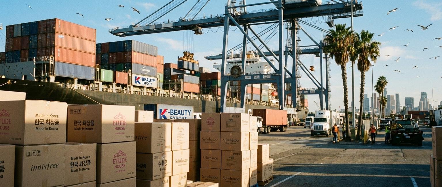 K-Beauty 미국 수출 성장 추이와 주요 리테일러 진출 현황 인포그래픽