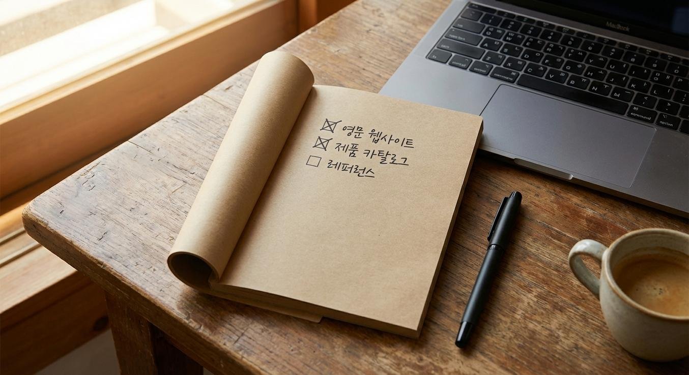 바이어 연락 전 신뢰 자산 점검표