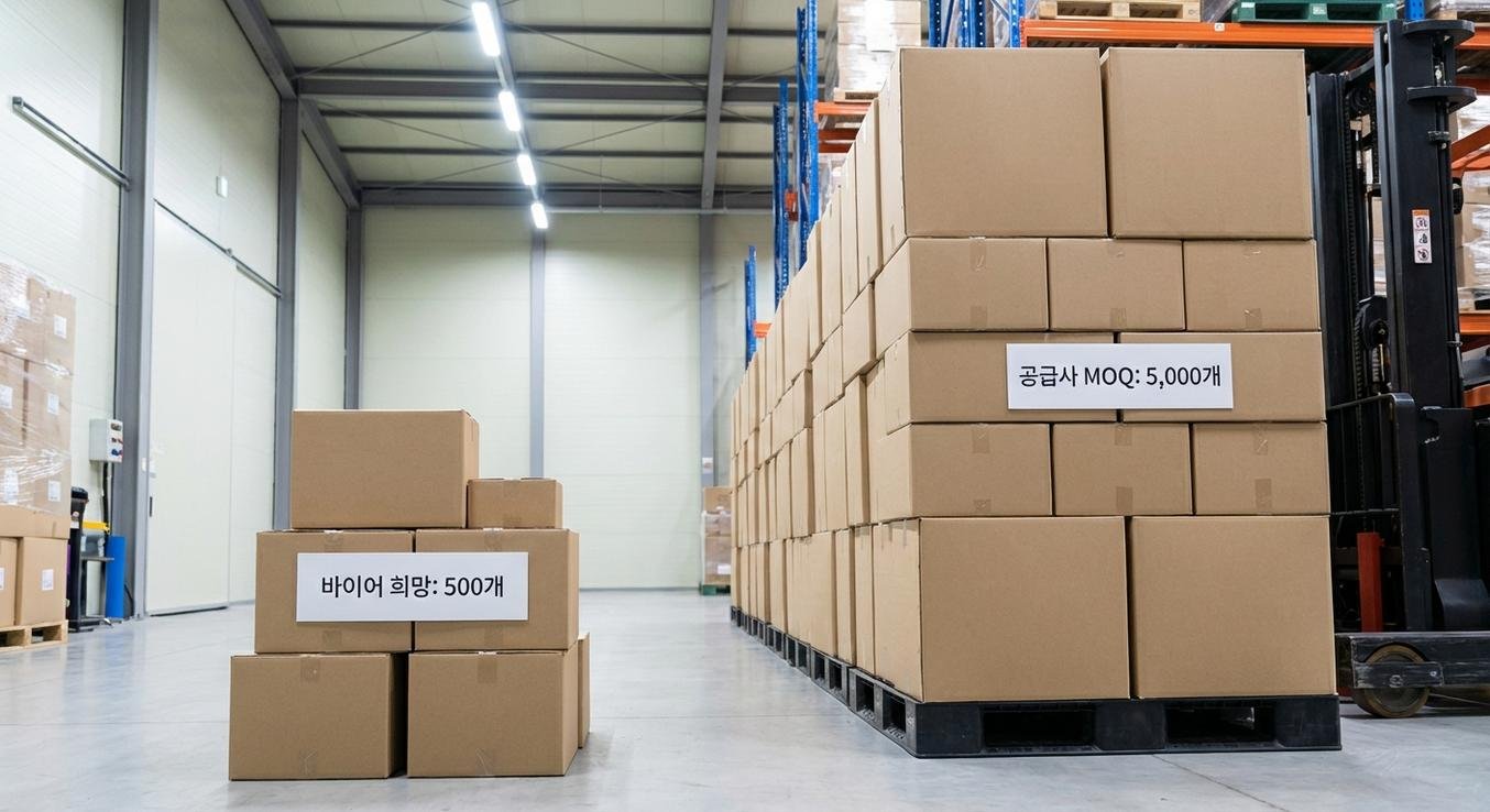 MOQ 협상 구조를 보여주는 인포그래픽