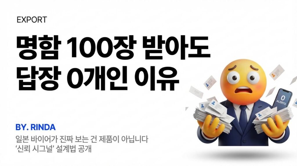 일본 바이어 연락처, 100개 있어도 답장 없는 진짜 이유