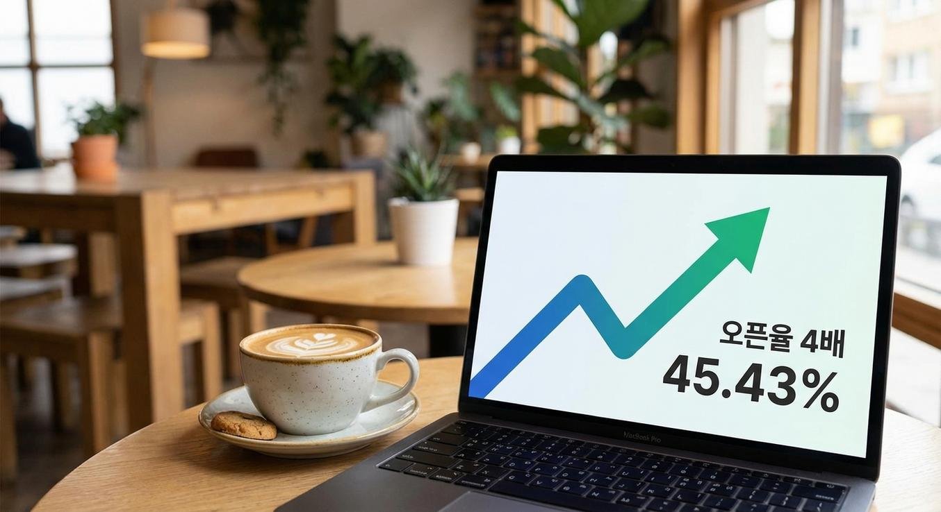 린다 플러스 성과 데이터 시각화 - 오픈율 비교, 미팅 성사까지 걸린 시간